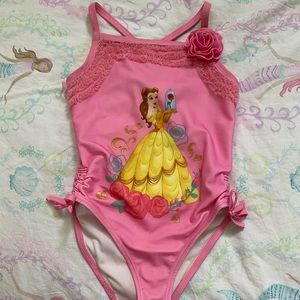 Disney store belle pink swim suit